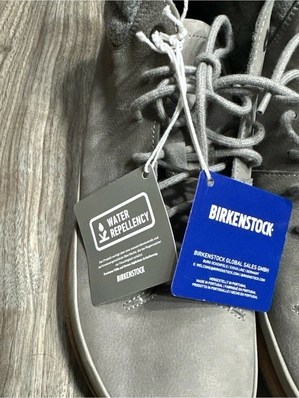 Birkenstock Men's Gray Suede Chukka Boots with Cork-Look Sole